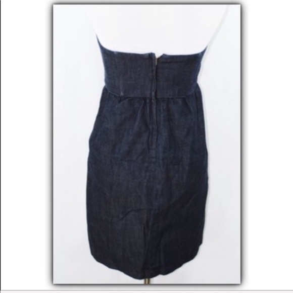 Gap Strapless Stretch Cotton Denim mini Dress Size 0 - Picture 4 of 4